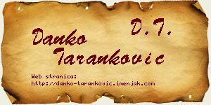 Danko Taranković vizit kartica